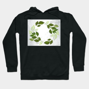 Composition of Patterned Tea Leaves Hoodie